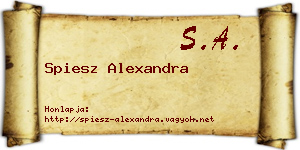 Spiesz Alexandra névjegykártya